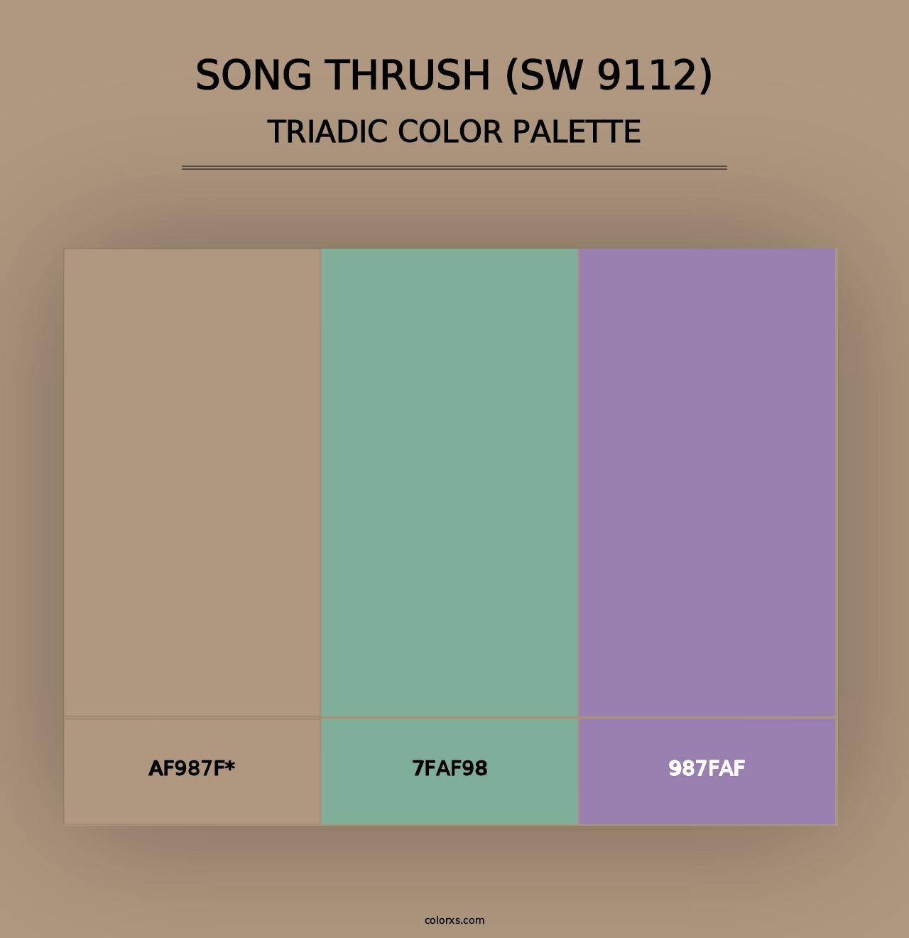 Song Thrush (SW 9112) - Triadic Color Palette