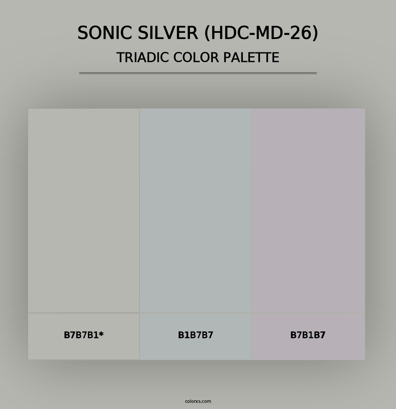 Sonic Silver (HDC-MD-26) - Triadic Color Palette