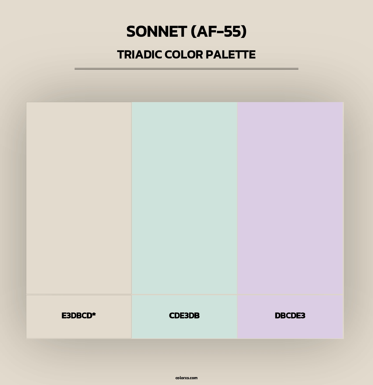 Sonnet (AF-55) - Triadic Color Palette