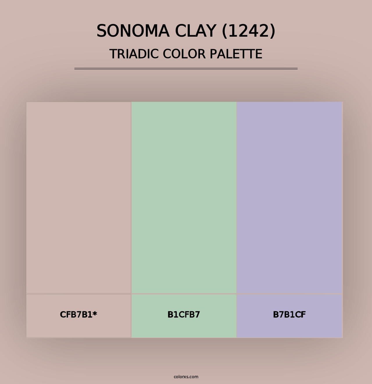 Sonoma Clay (1242) - Triadic Color Palette