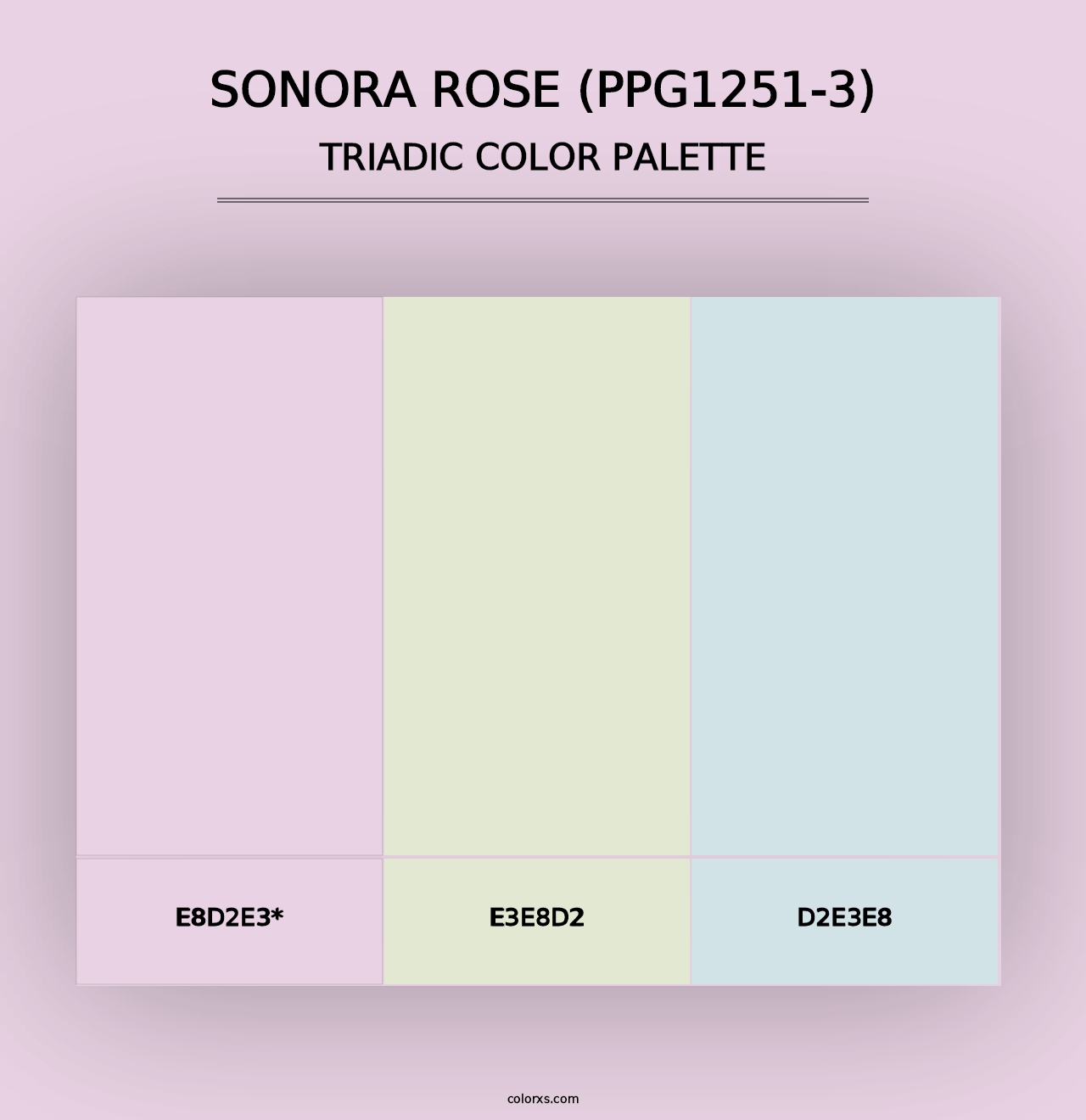 Sonora Rose (PPG1251-3) - Triadic Color Palette