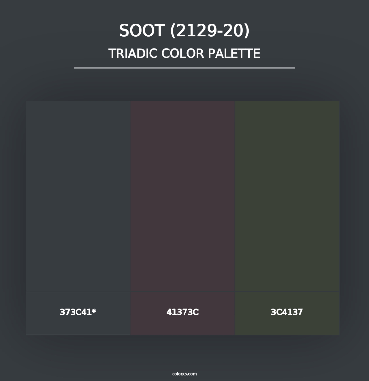 Soot (2129-20) - Triadic Color Palette