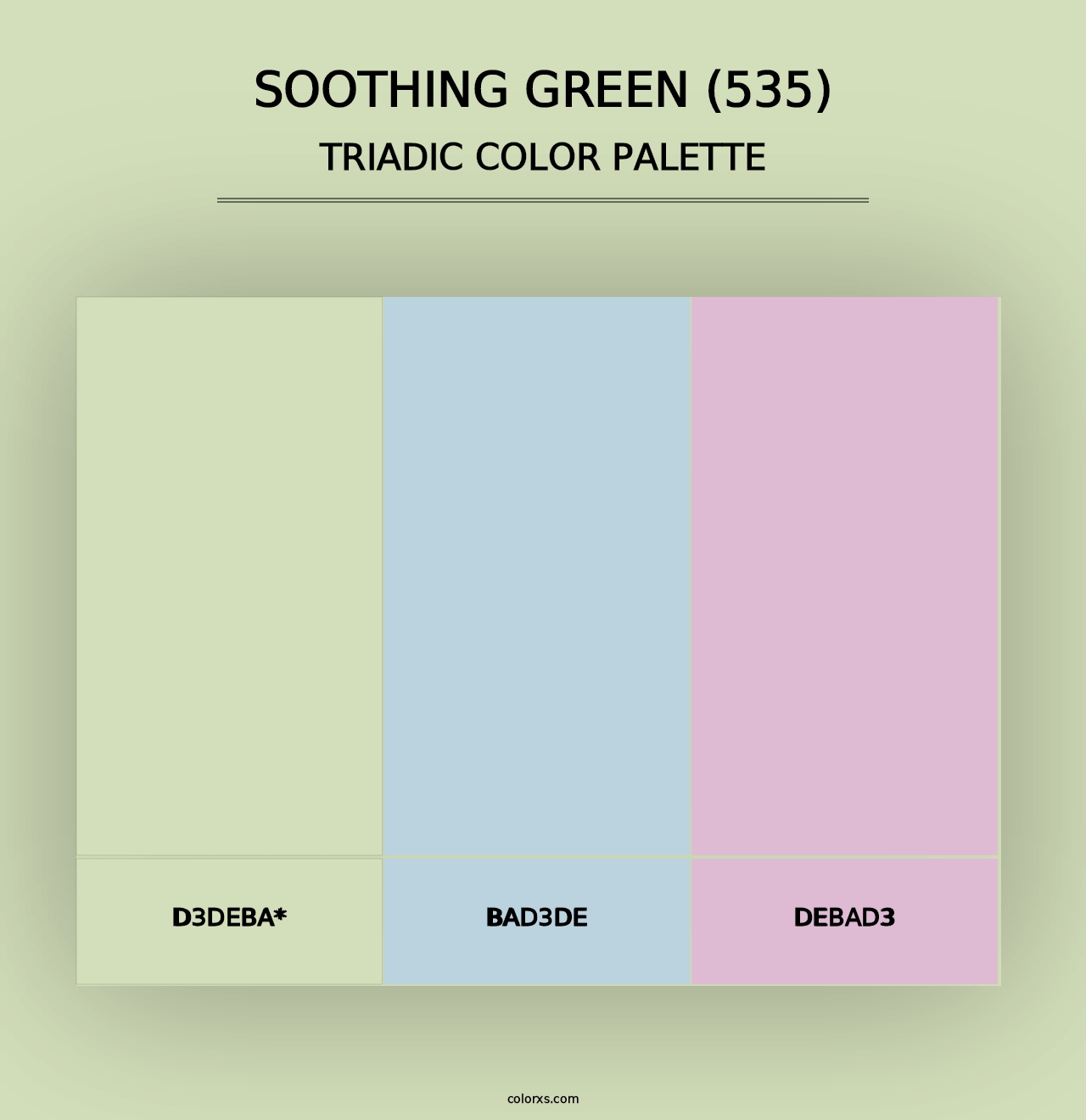 Soothing Green (535) - Triadic Color Palette