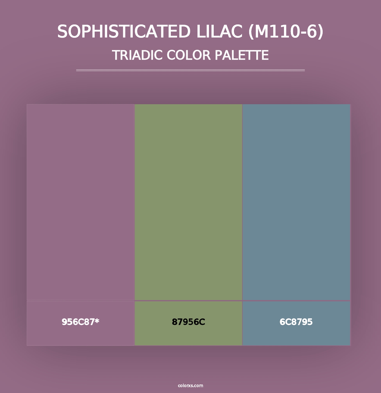 Sophisticated Lilac (M110-6) - Triadic Color Palette