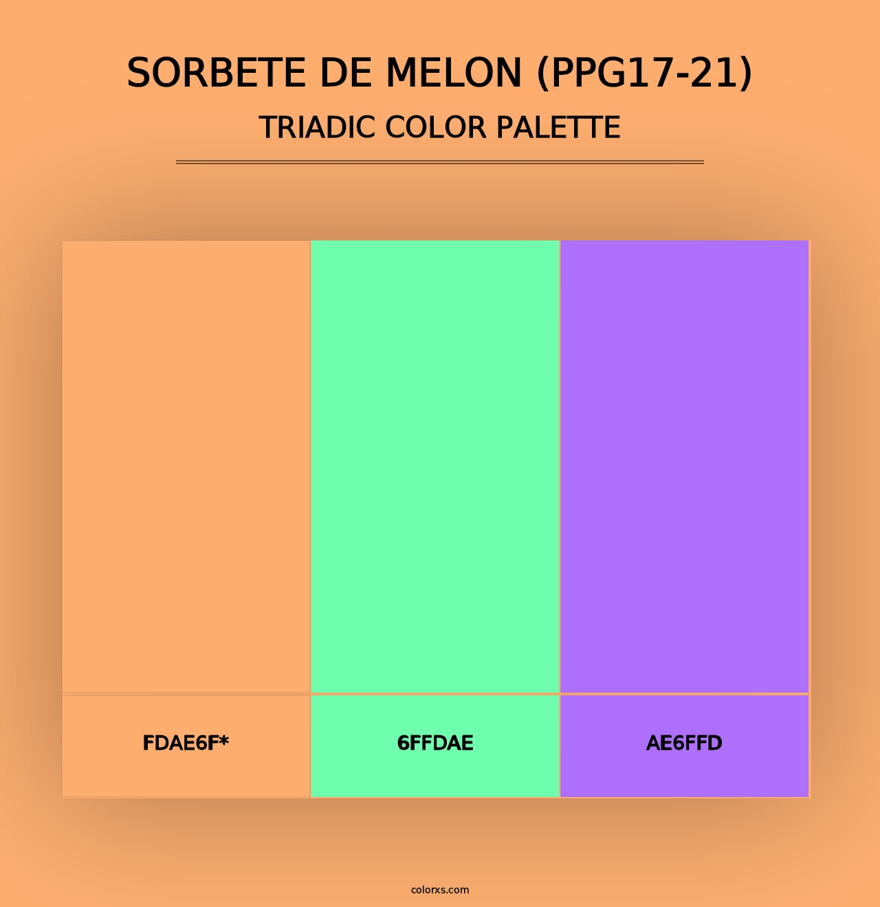 Sorbete De Melon (PPG17-21) - Triadic Color Palette