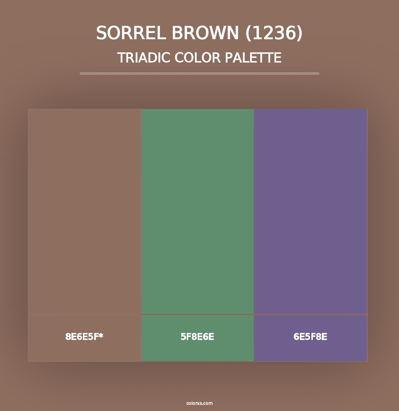 Sorrel Brown (1236) - Triadic Color Palette