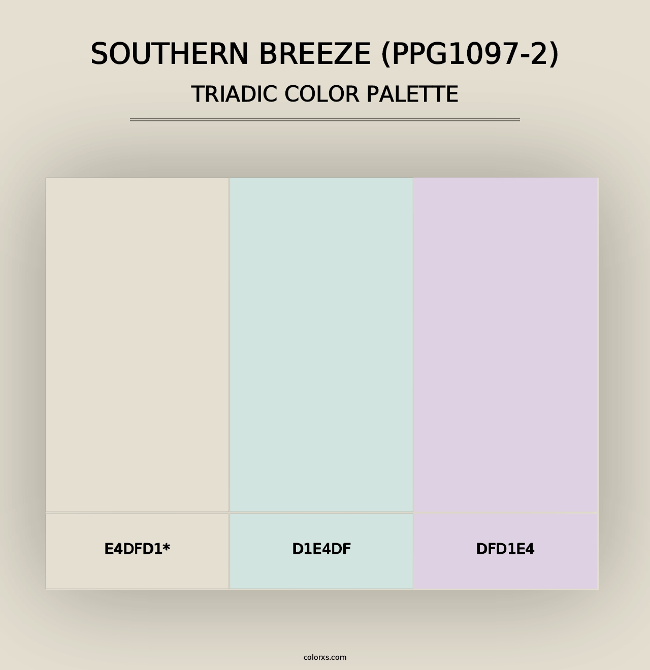 Southern Breeze (PPG1097-2) - Triadic Color Palette