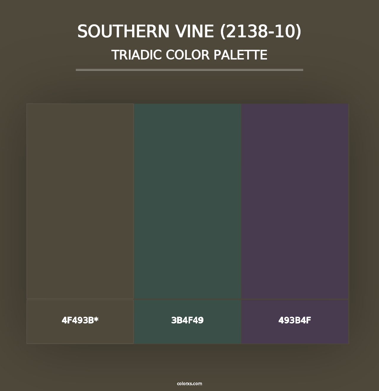 Southern Vine (2138-10) - Triadic Color Palette