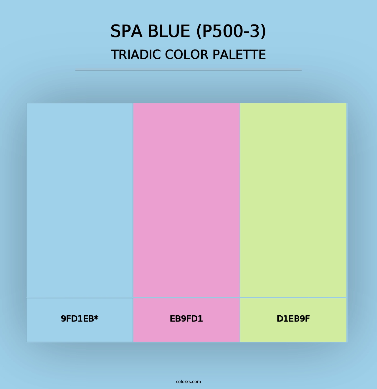 Spa Blue (P500-3) - Triadic Color Palette