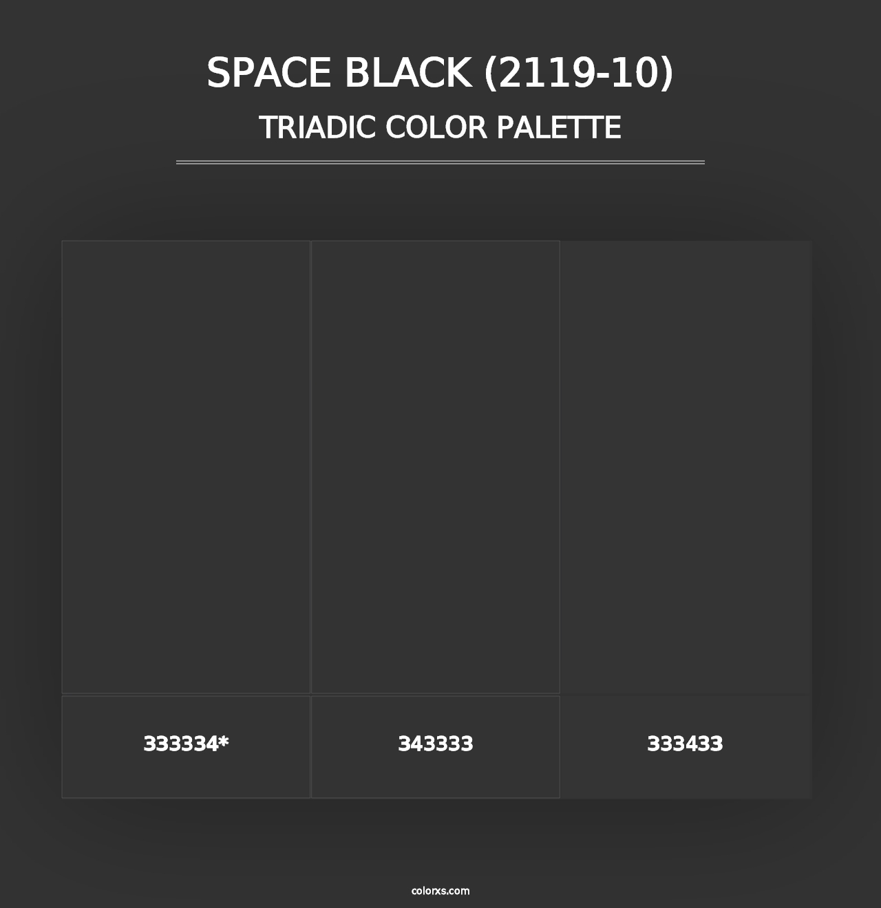 Space Black (2119-10) - Triadic Color Palette