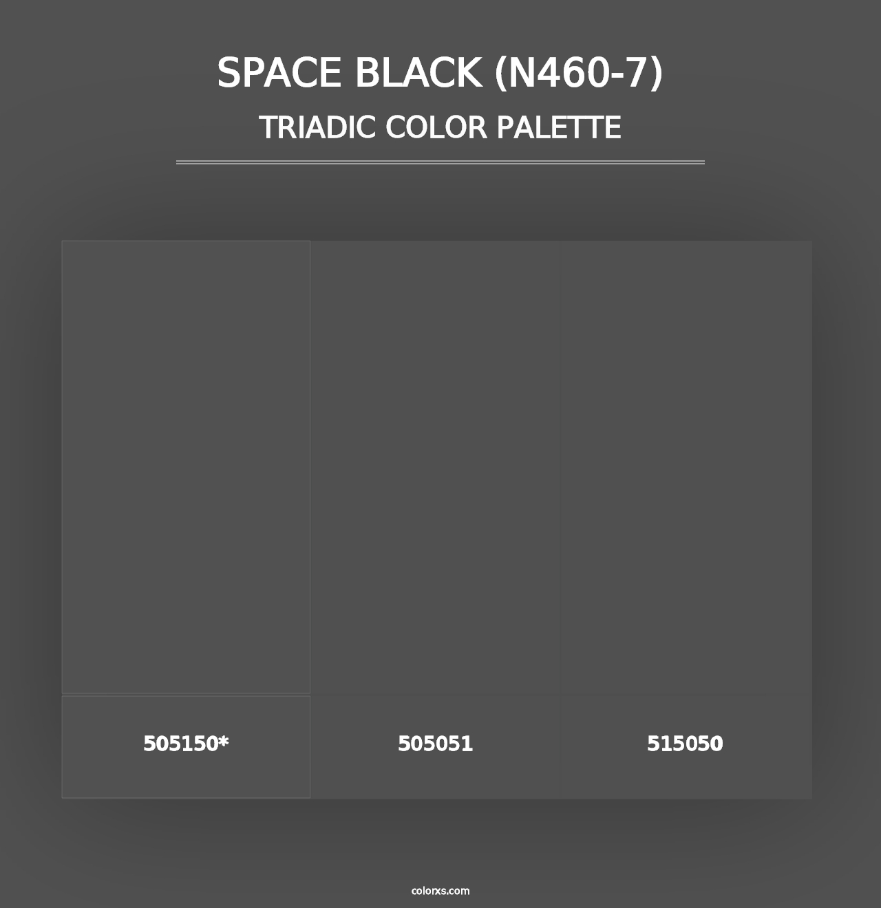 Space Black (N460-7) - Triadic Color Palette