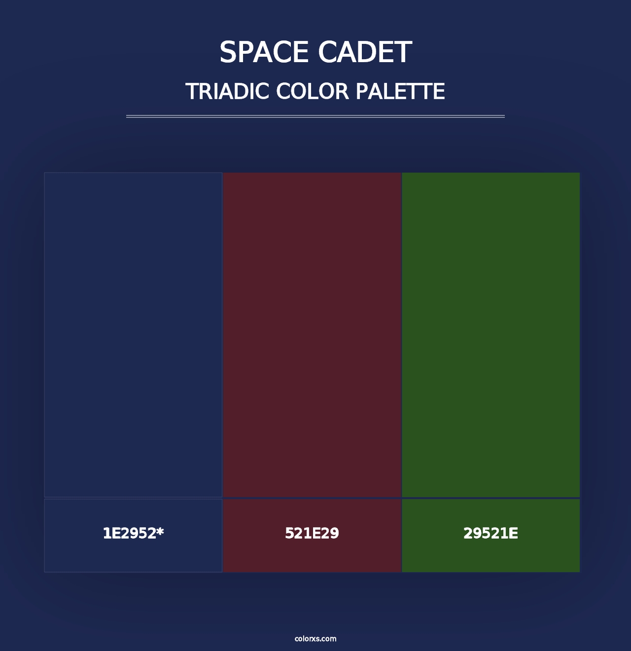 Space Cadet - Triadic Color Palette