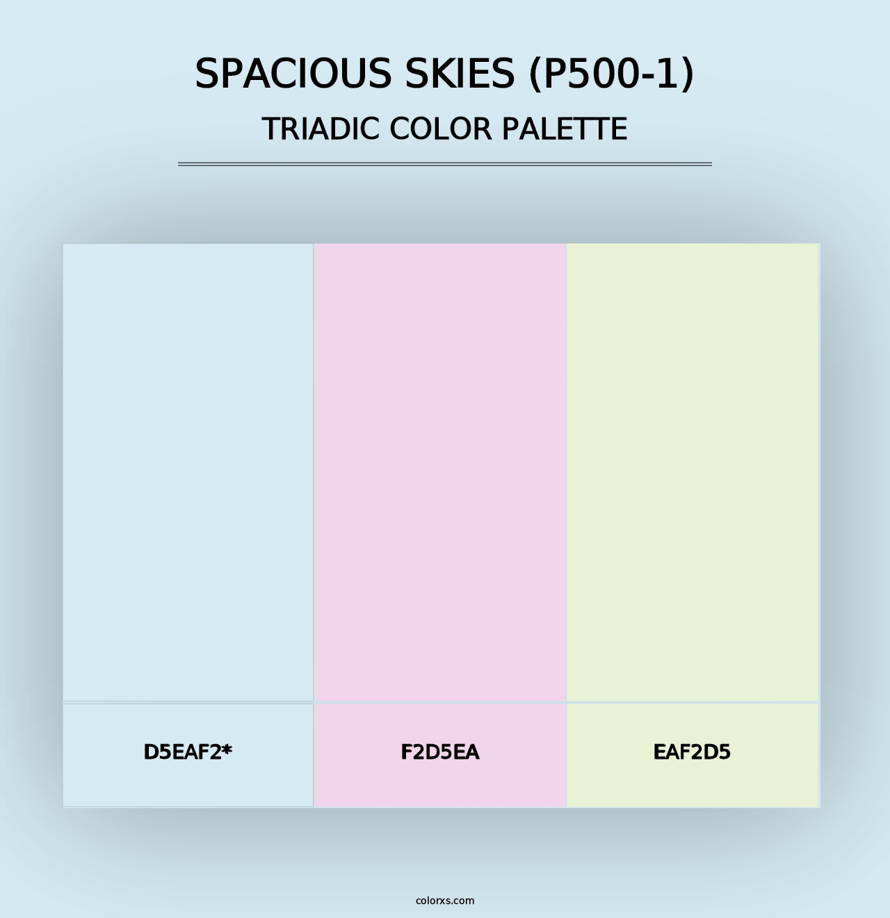 Spacious Skies (P500-1) - Triadic Color Palette