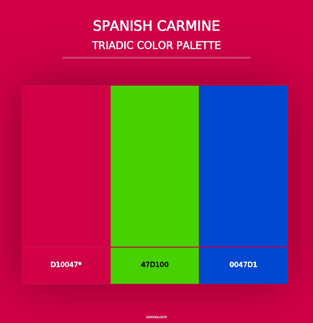 Spanish Carmine - Triadic Color Palette