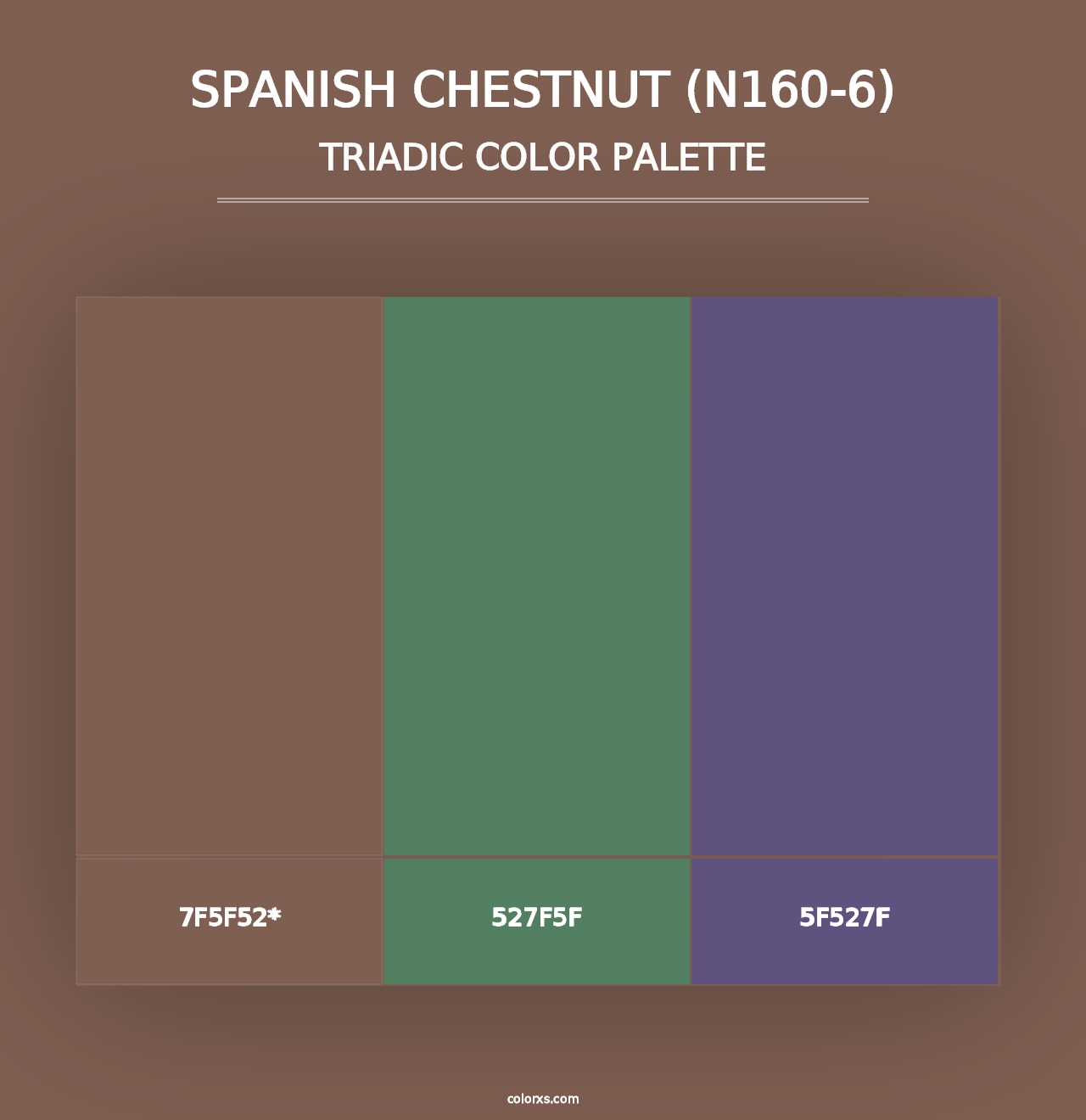 Spanish Chestnut (N160-6) - Triadic Color Palette