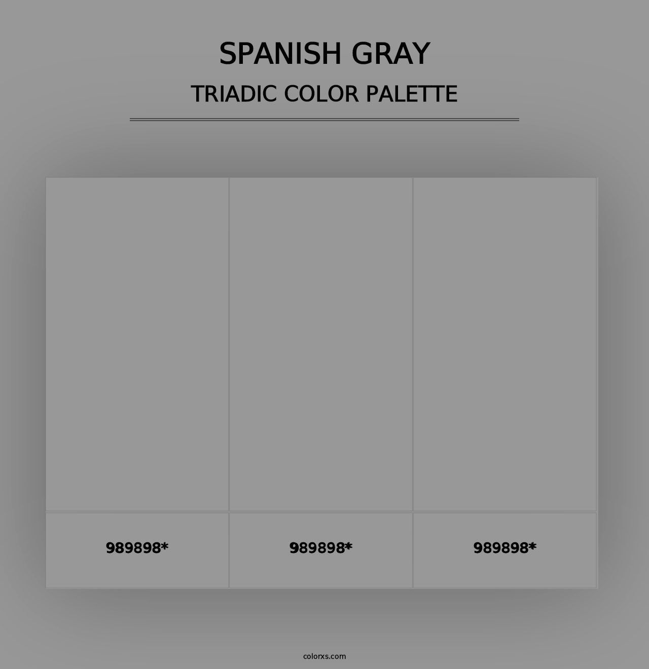 Spanish Gray - Triadic Color Palette