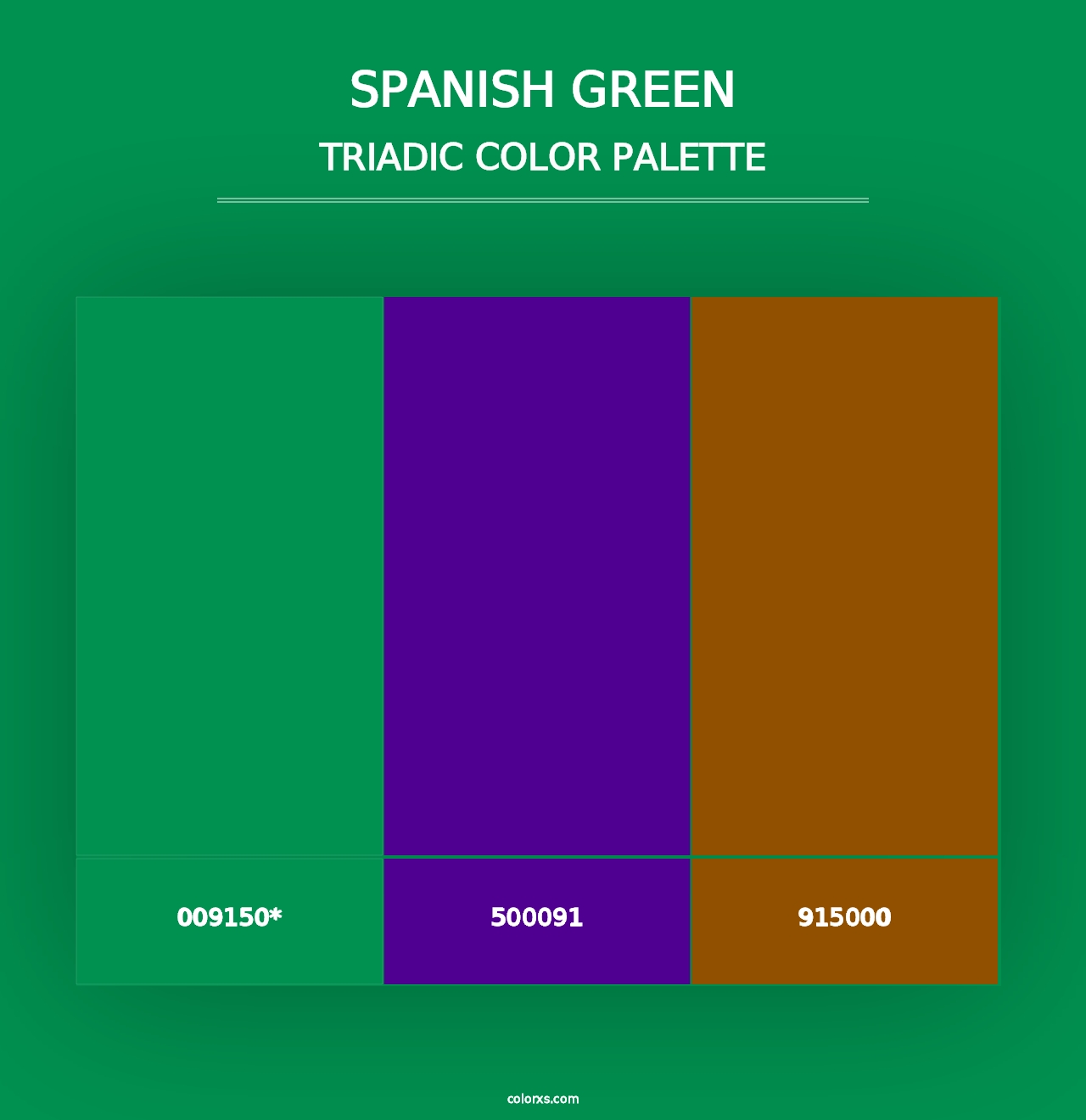 Spanish Green - Triadic Color Palette