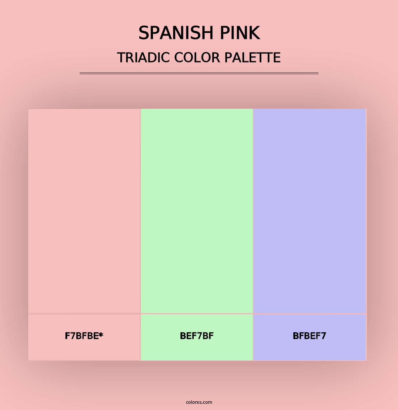 Spanish Pink - Triadic Color Palette