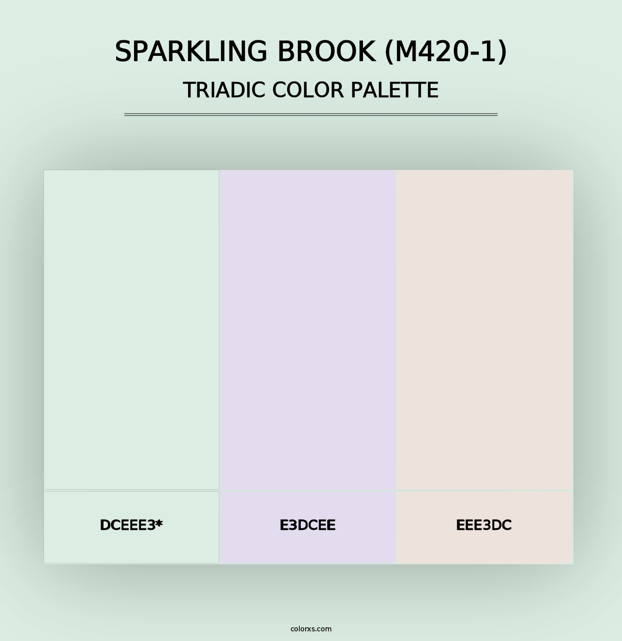 Sparkling Brook (M420-1) - Triadic Color Palette