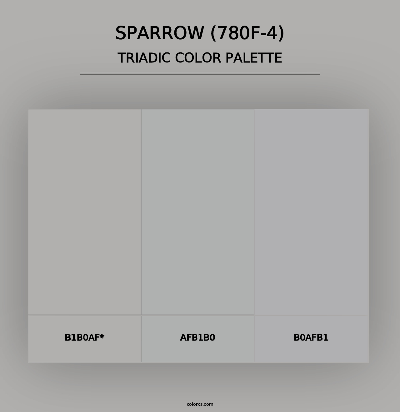 Sparrow (780F-4) - Triadic Color Palette