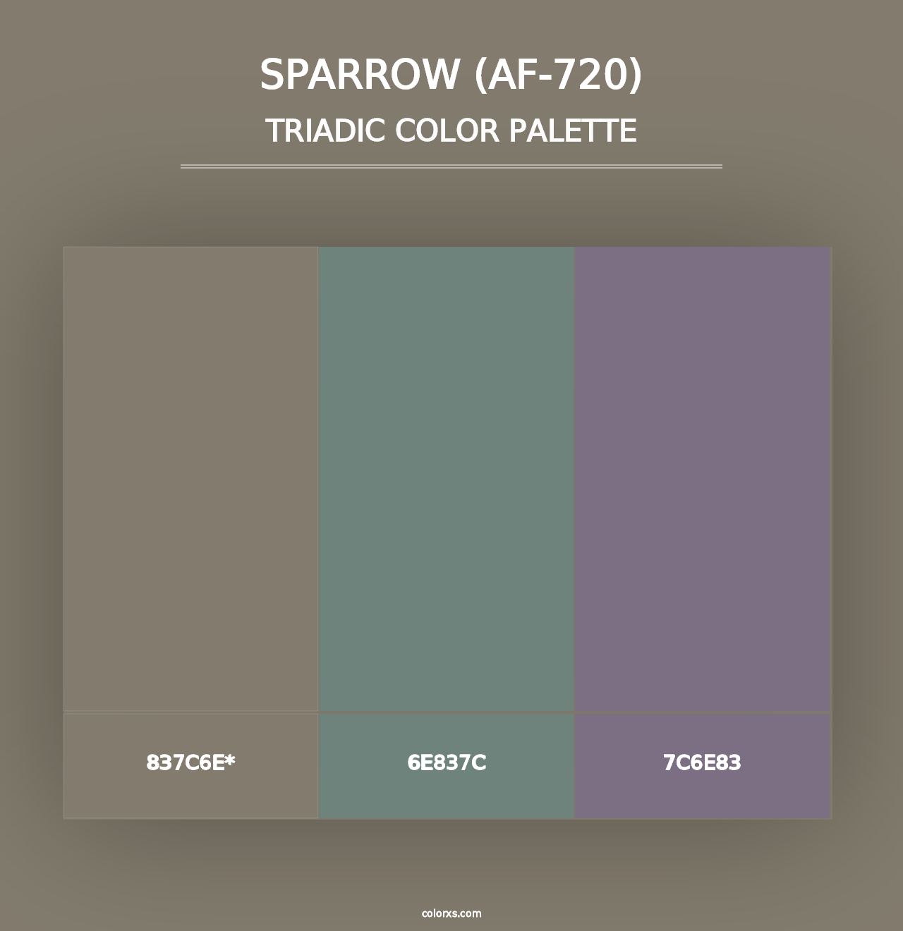 Sparrow (AF-720) - Triadic Color Palette