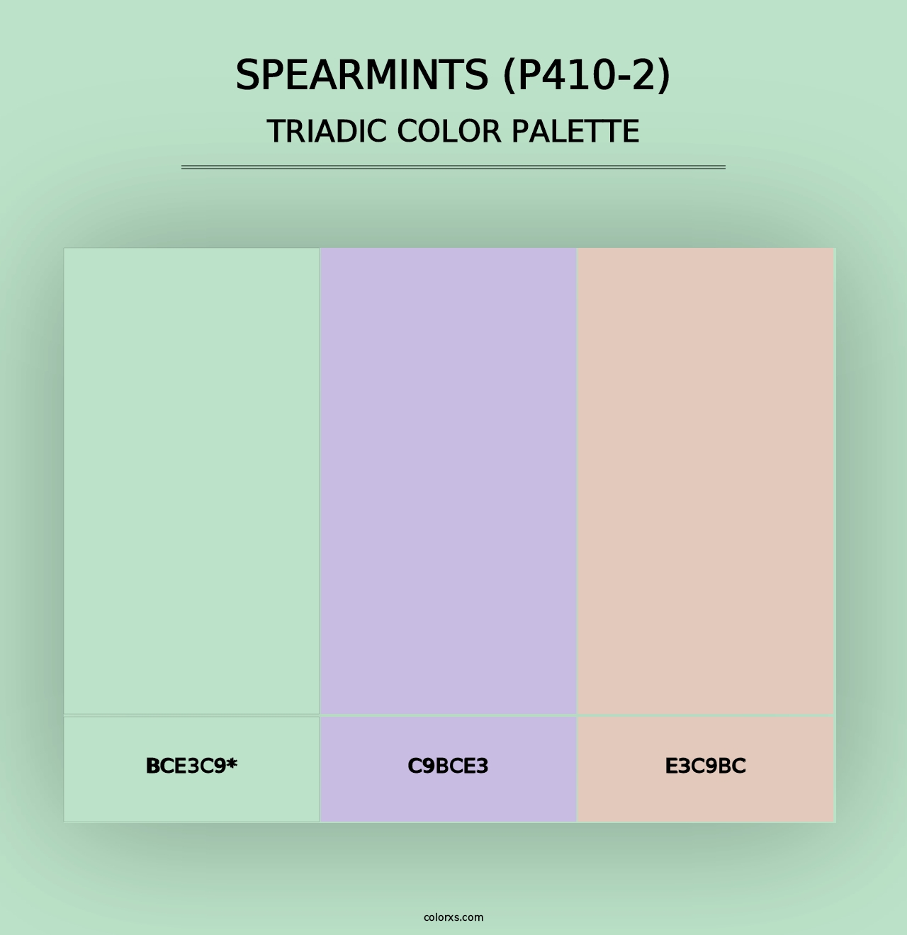 Spearmints (P410-2) - Triadic Color Palette