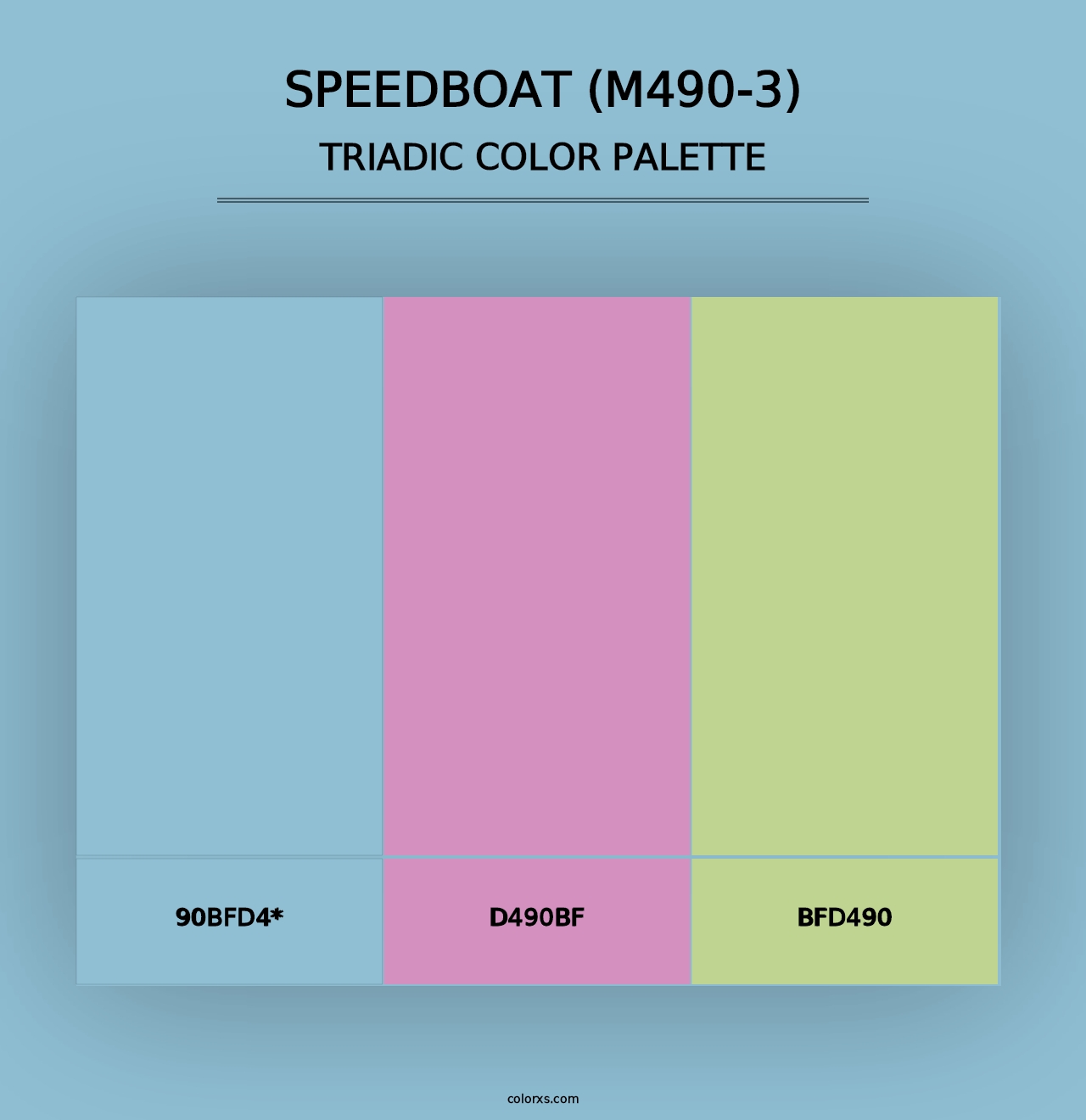 Speedboat (M490-3) - Triadic Color Palette