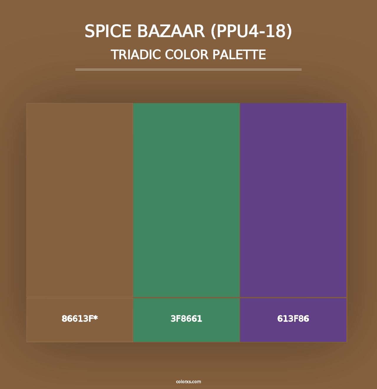 Spice Bazaar (PPU4-18) - Triadic Color Palette