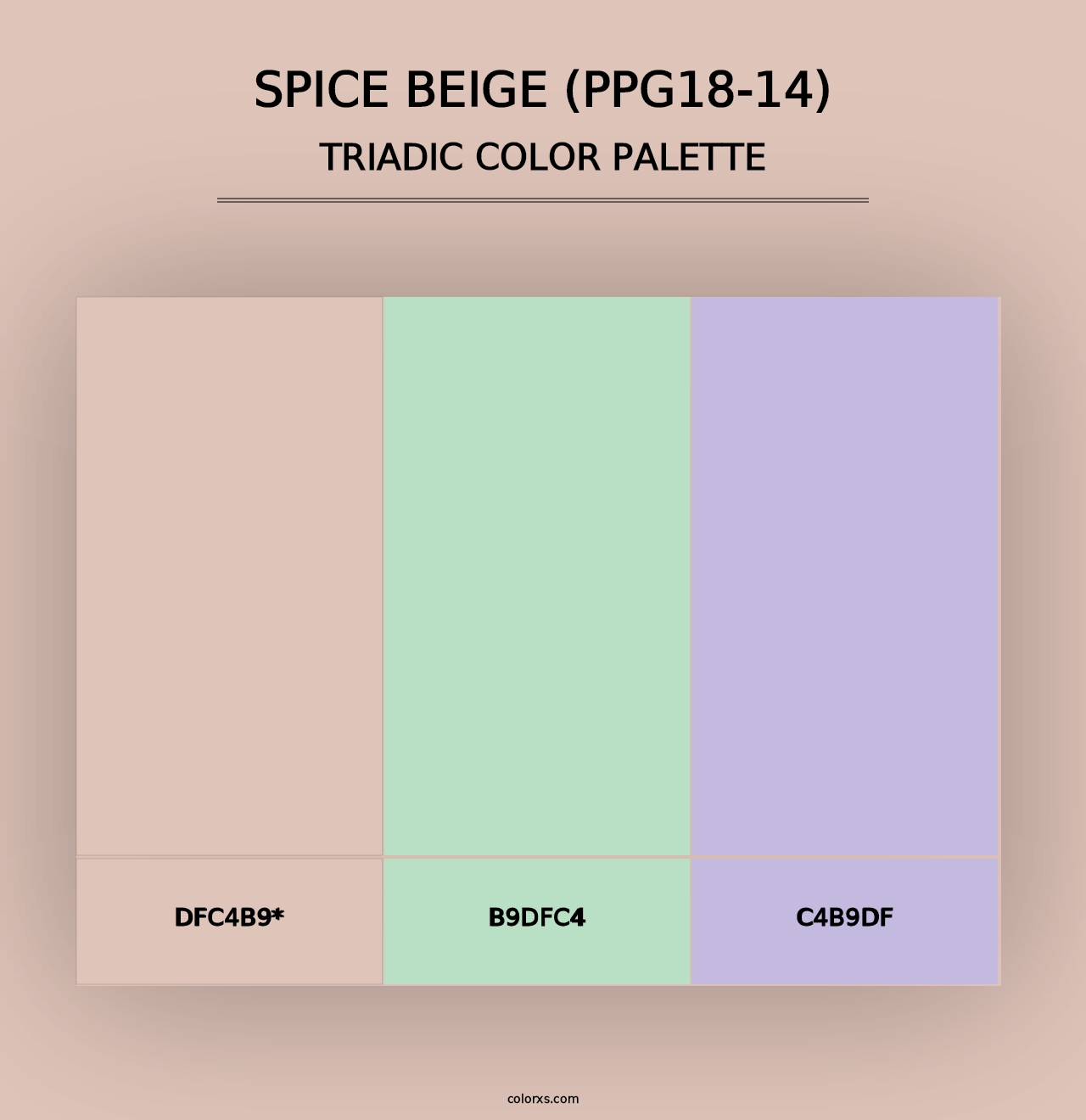 Spice Beige (PPG18-14) - Triadic Color Palette