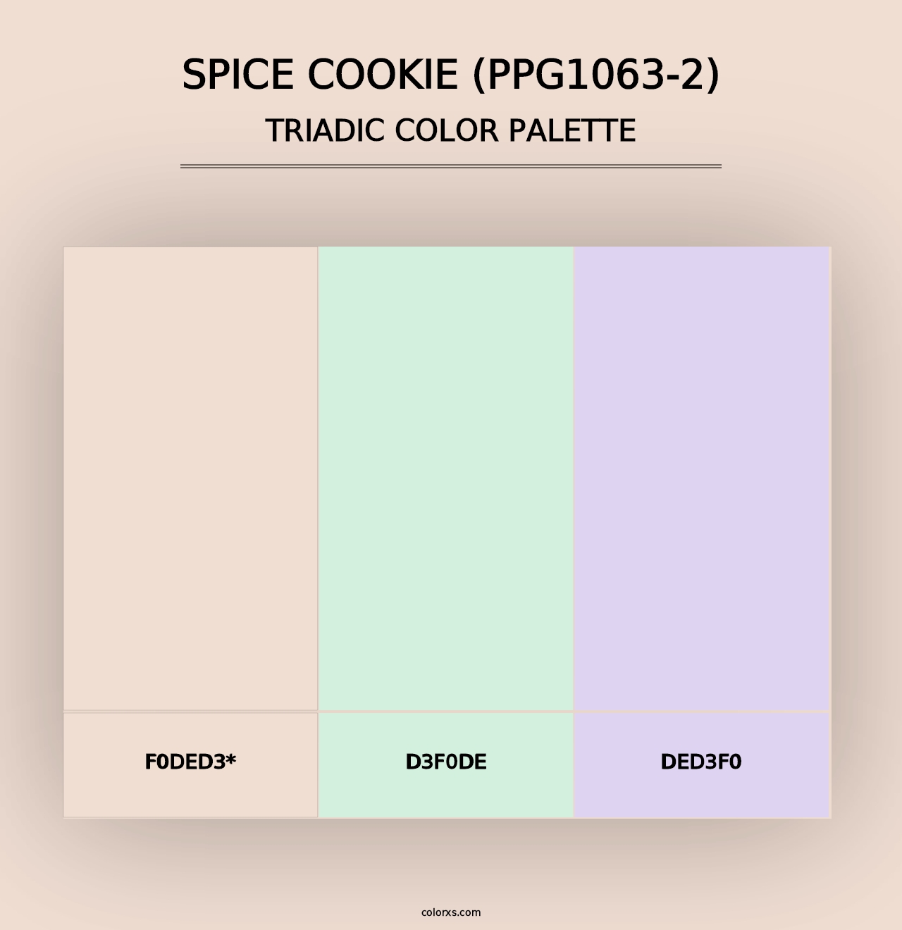 Spice Cookie (PPG1063-2) - Triadic Color Palette