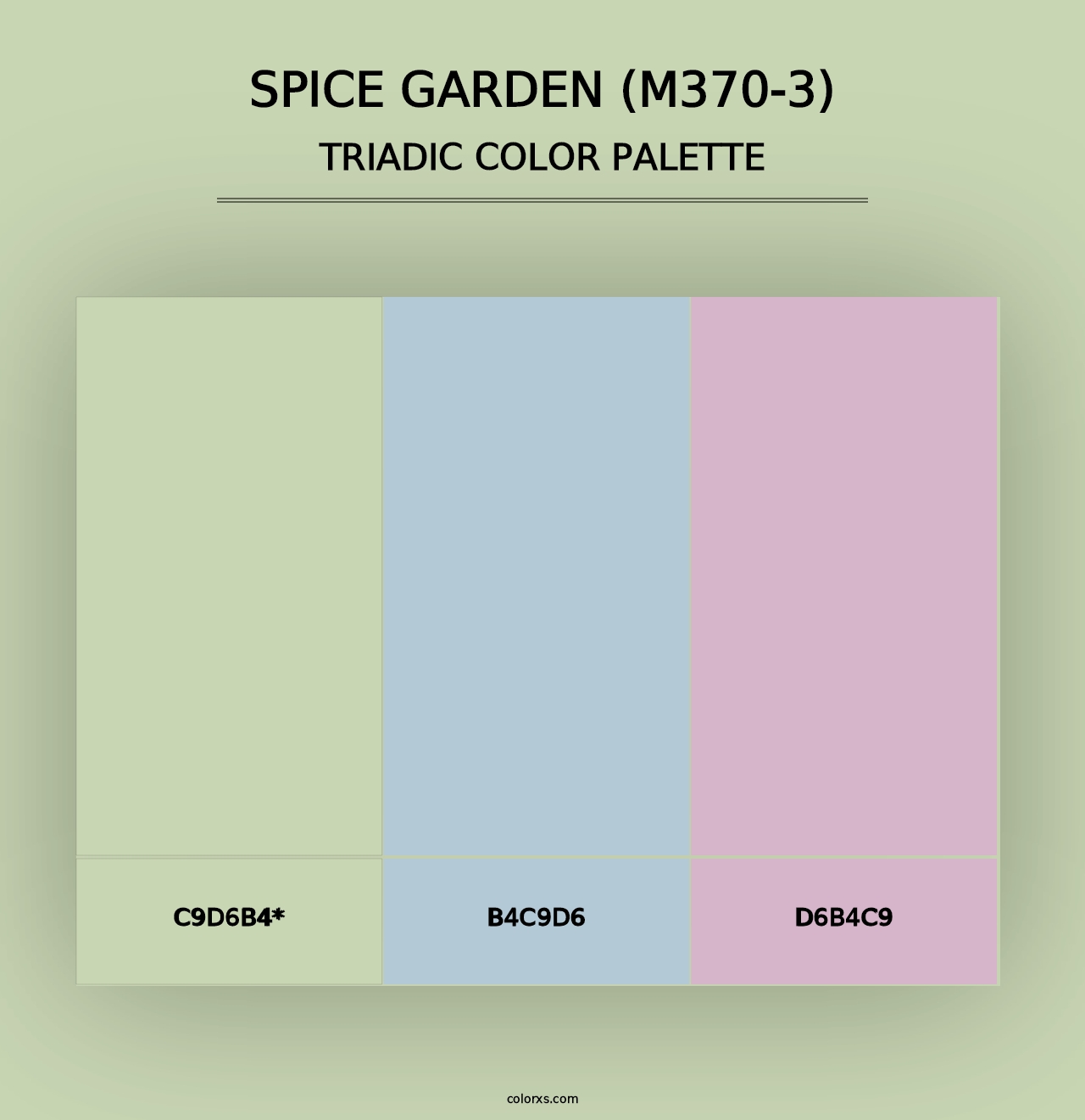 Spice Garden (M370-3) - Triadic Color Palette