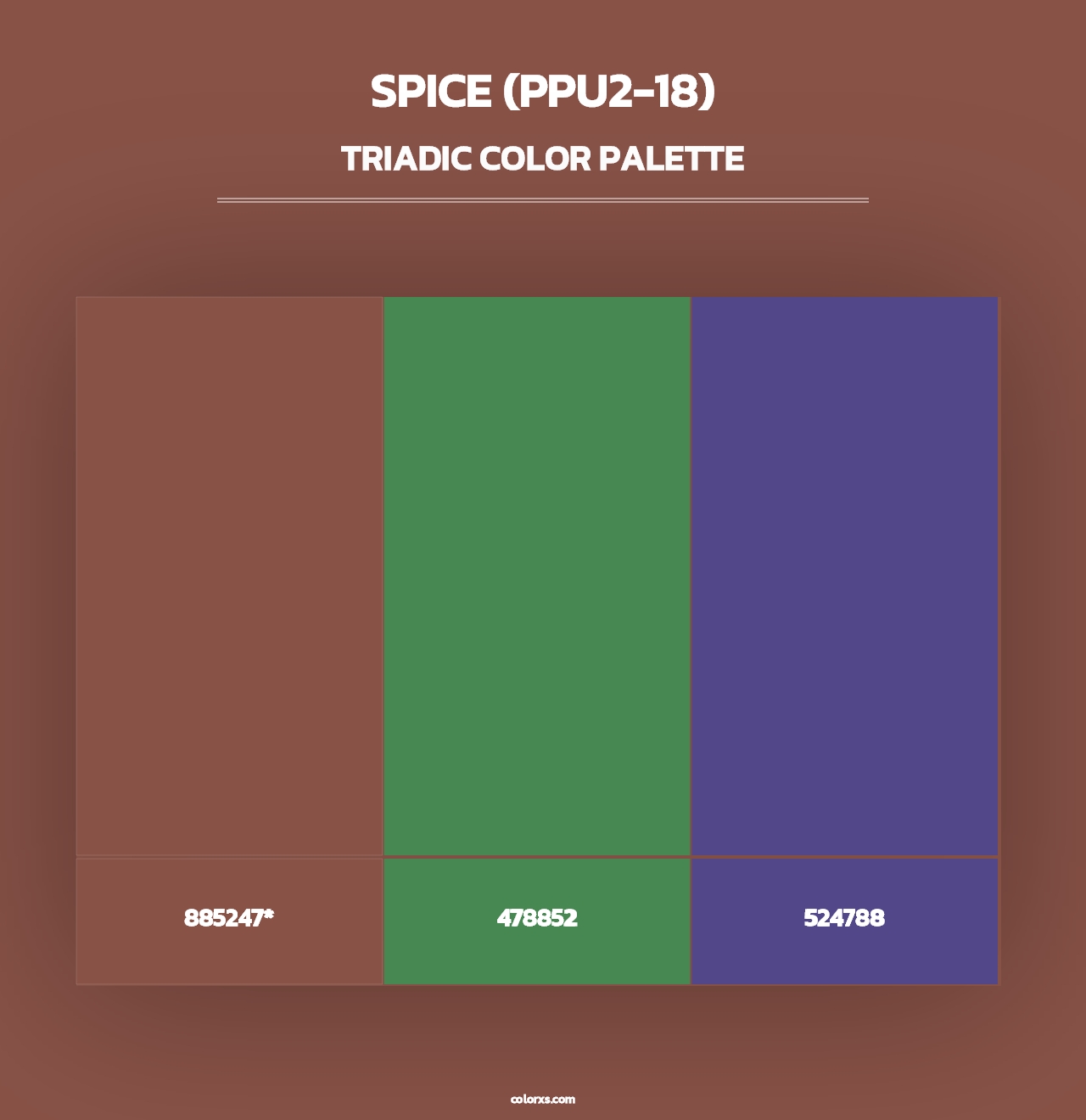 Spice (PPU2-18) - Triadic Color Palette