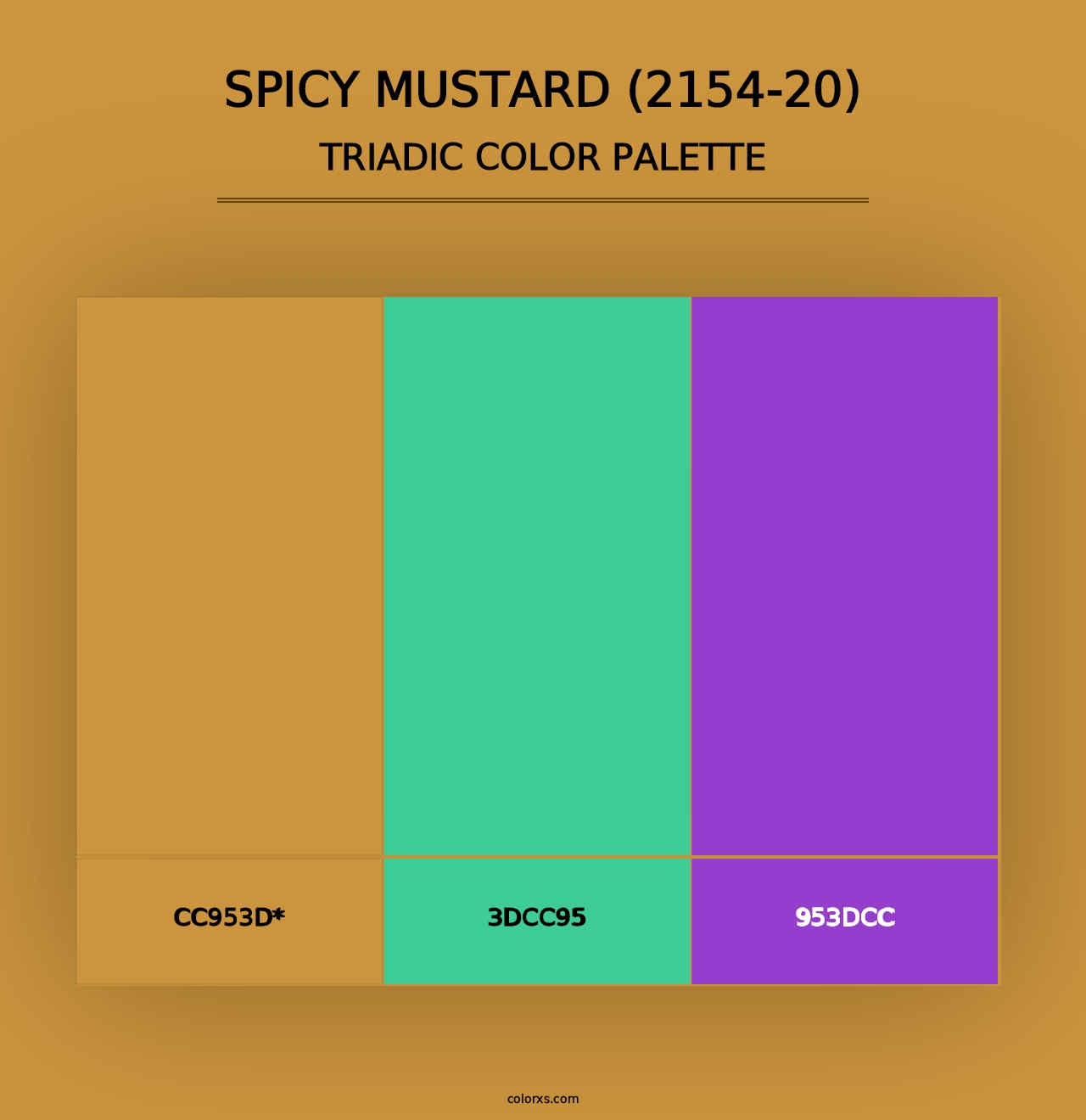 Spicy Mustard (2154-20) - Triadic Color Palette