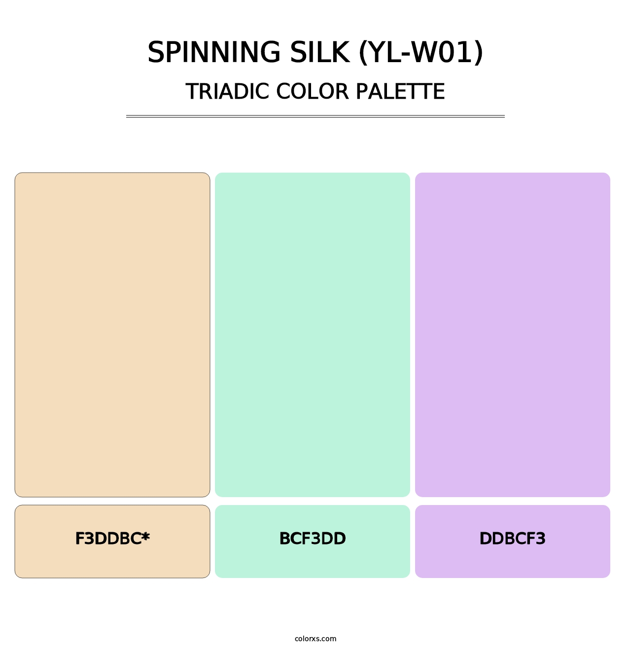 Spinning Silk (YL-W01) - Triadic Color Palette