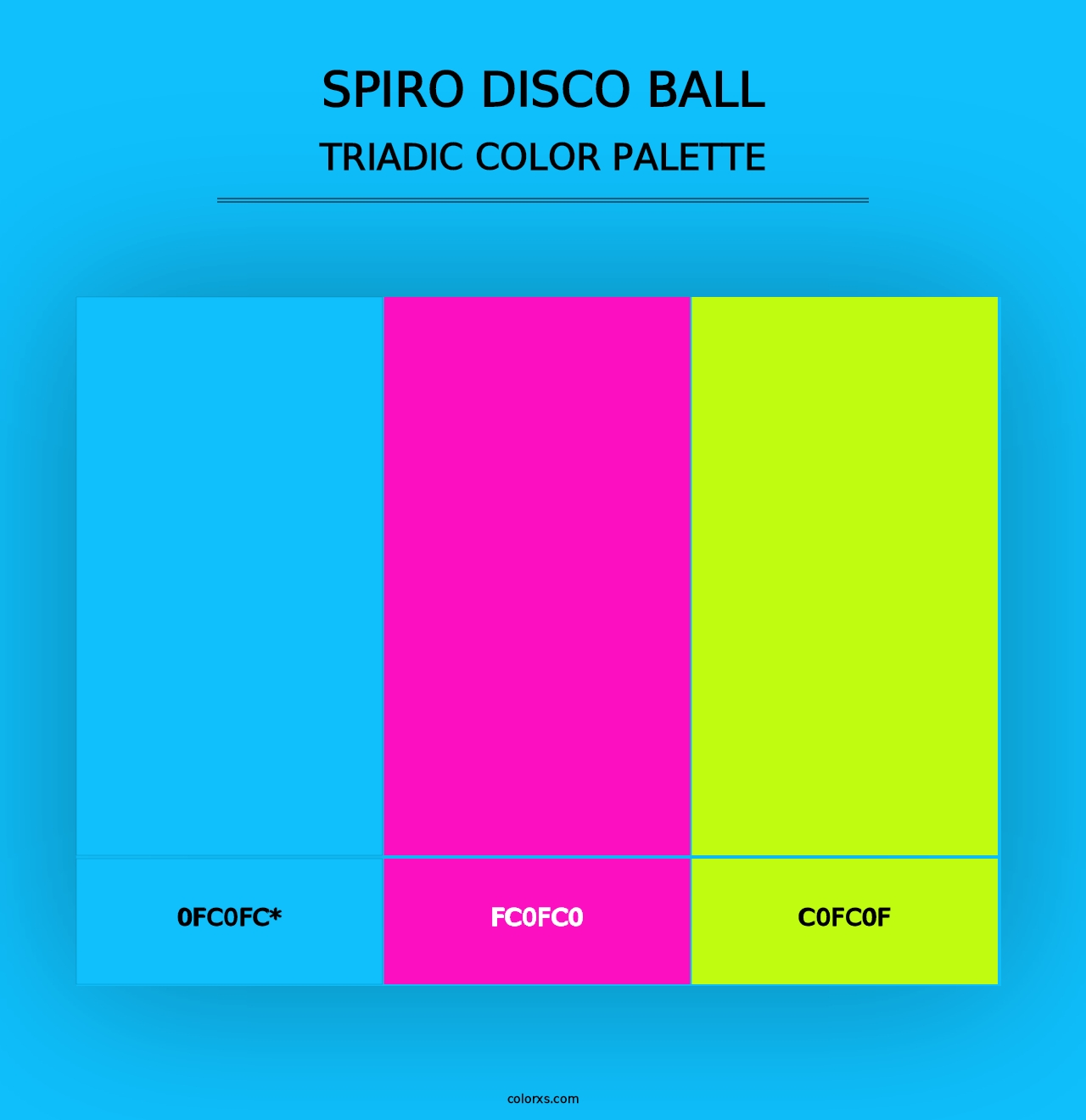 Spiro Disco Ball - Triadic Color Palette