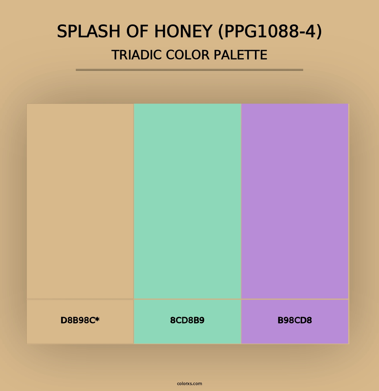 Splash Of Honey (PPG1088-4) - Triadic Color Palette