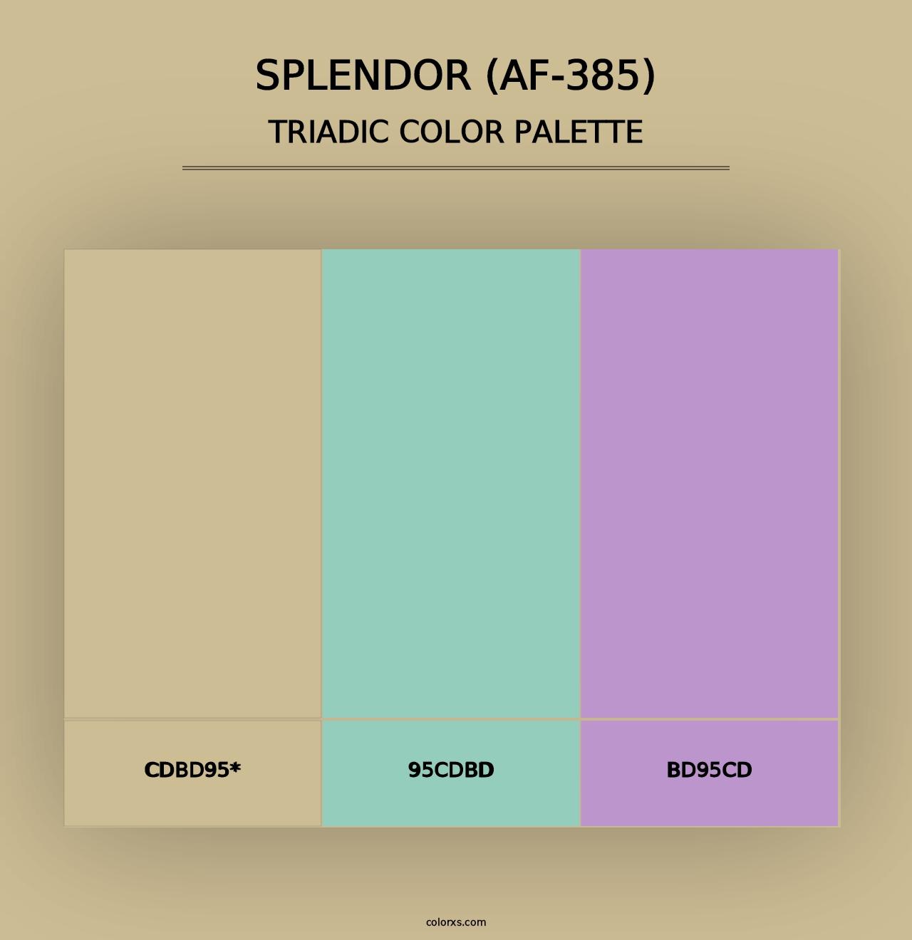 Splendor (AF-385) - Triadic Color Palette