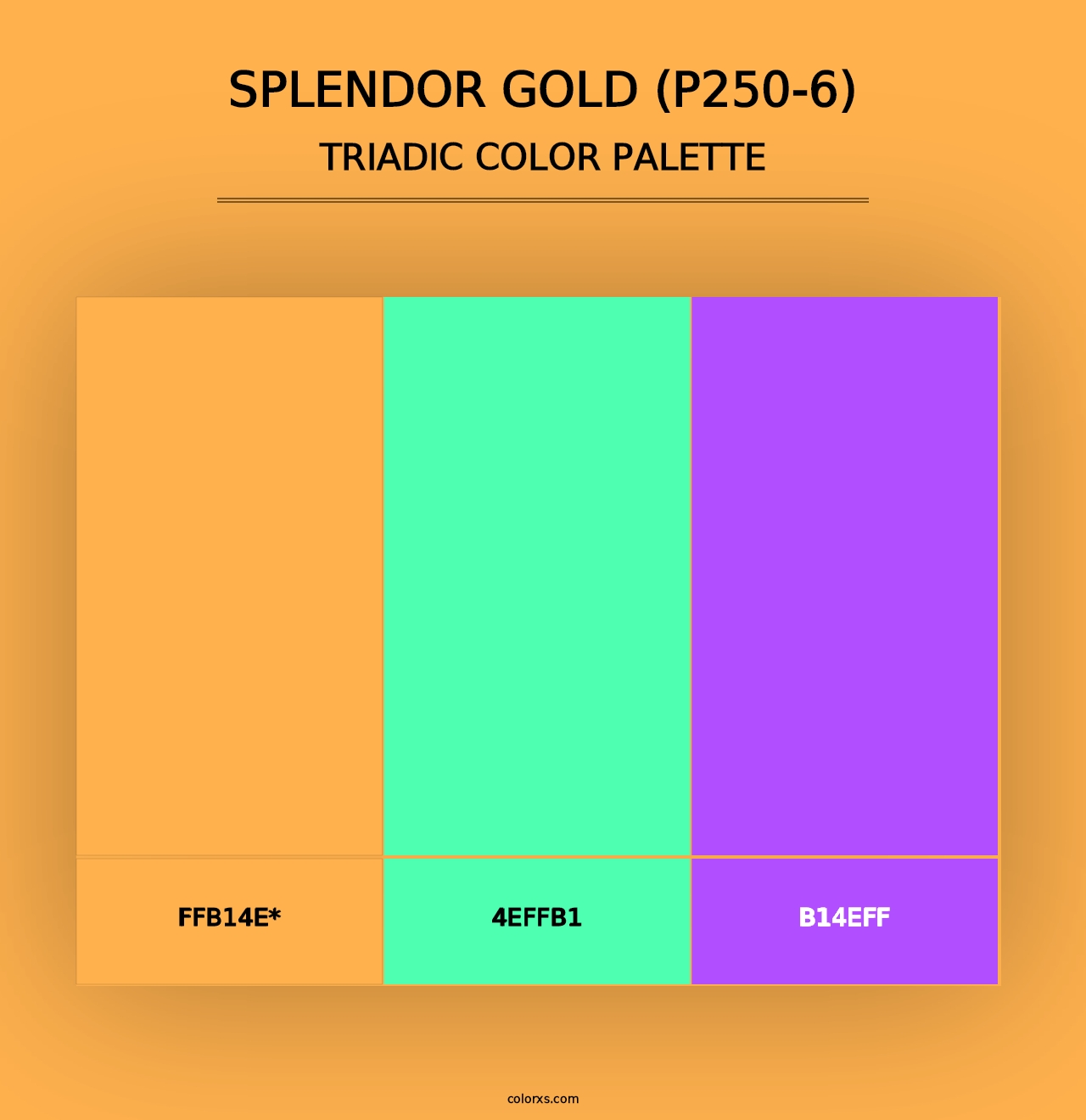 Splendor Gold (P250-6) - Triadic Color Palette