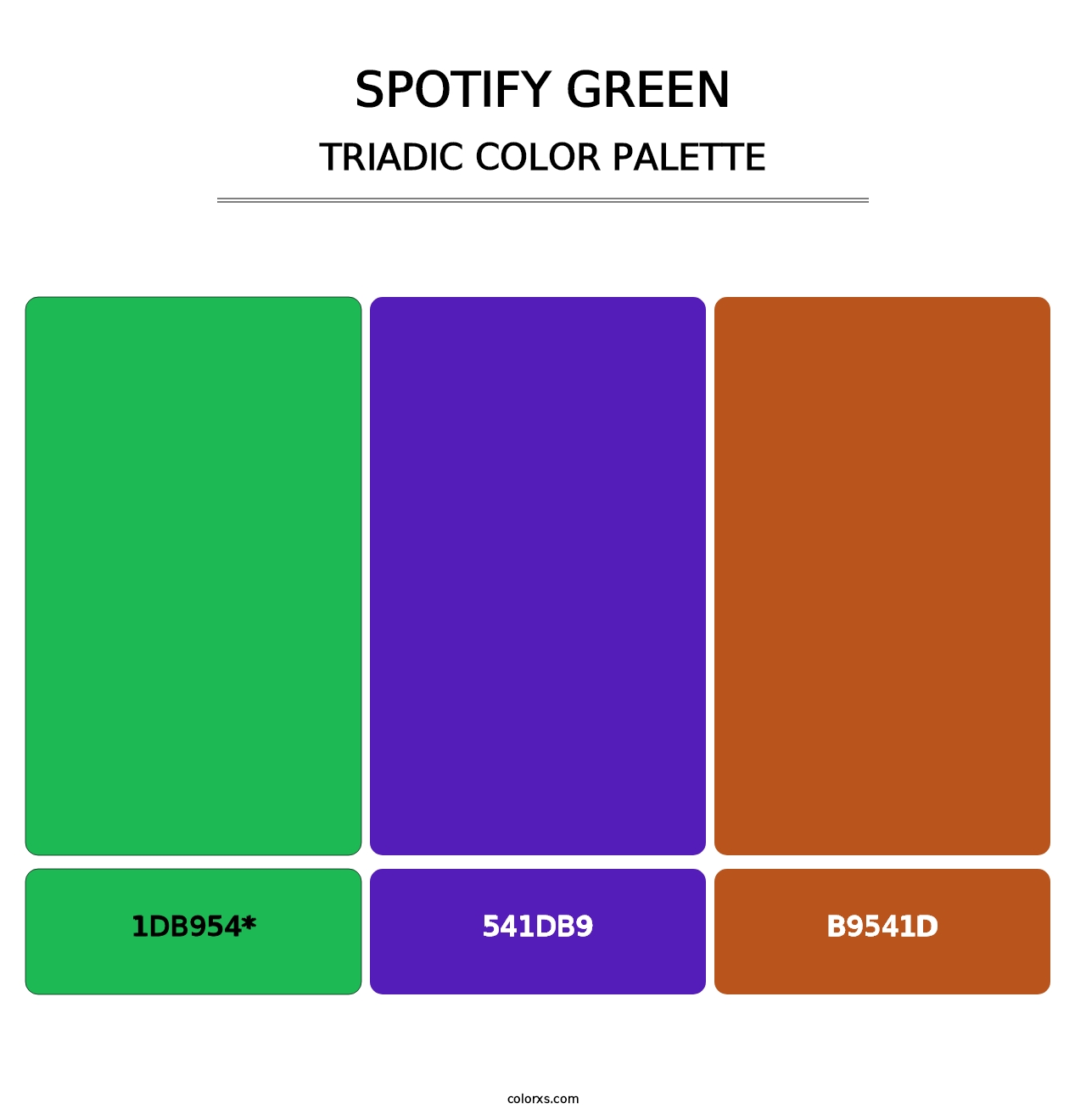 Spotify Green - Triadic Color Palette