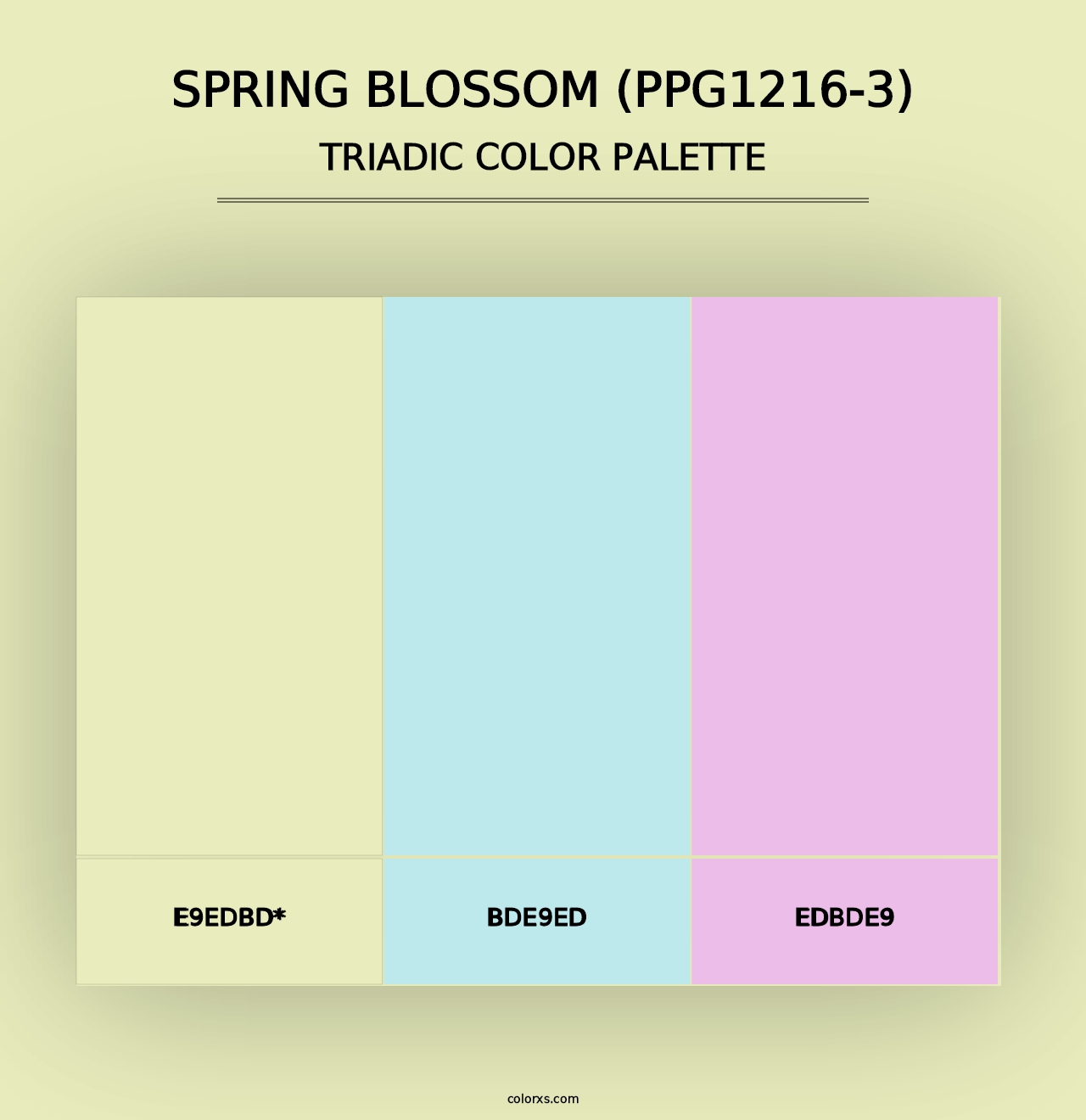 Spring Blossom (PPG1216-3) - Triadic Color Palette