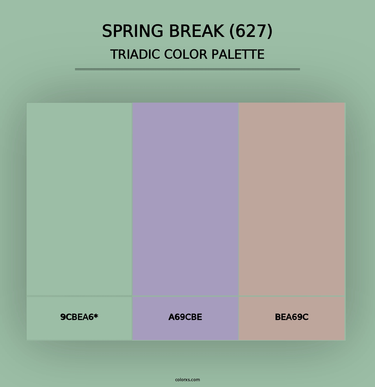 Spring Break (627) - Triadic Color Palette