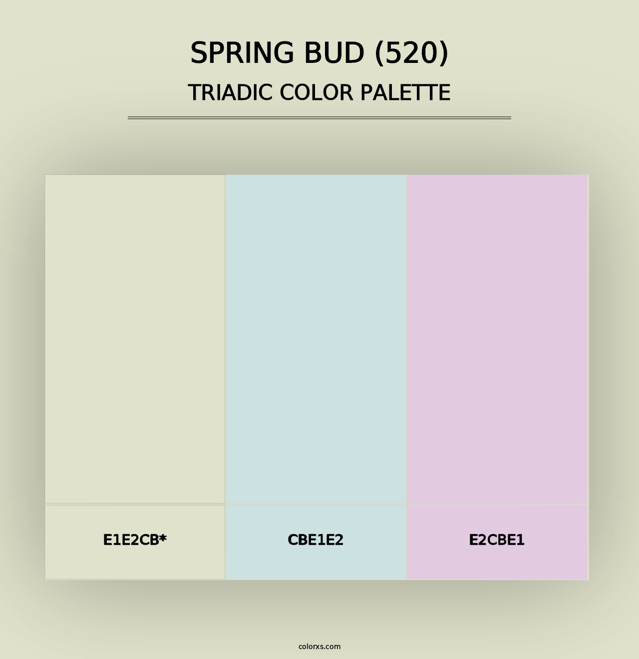 Spring Bud (520) - Triadic Color Palette