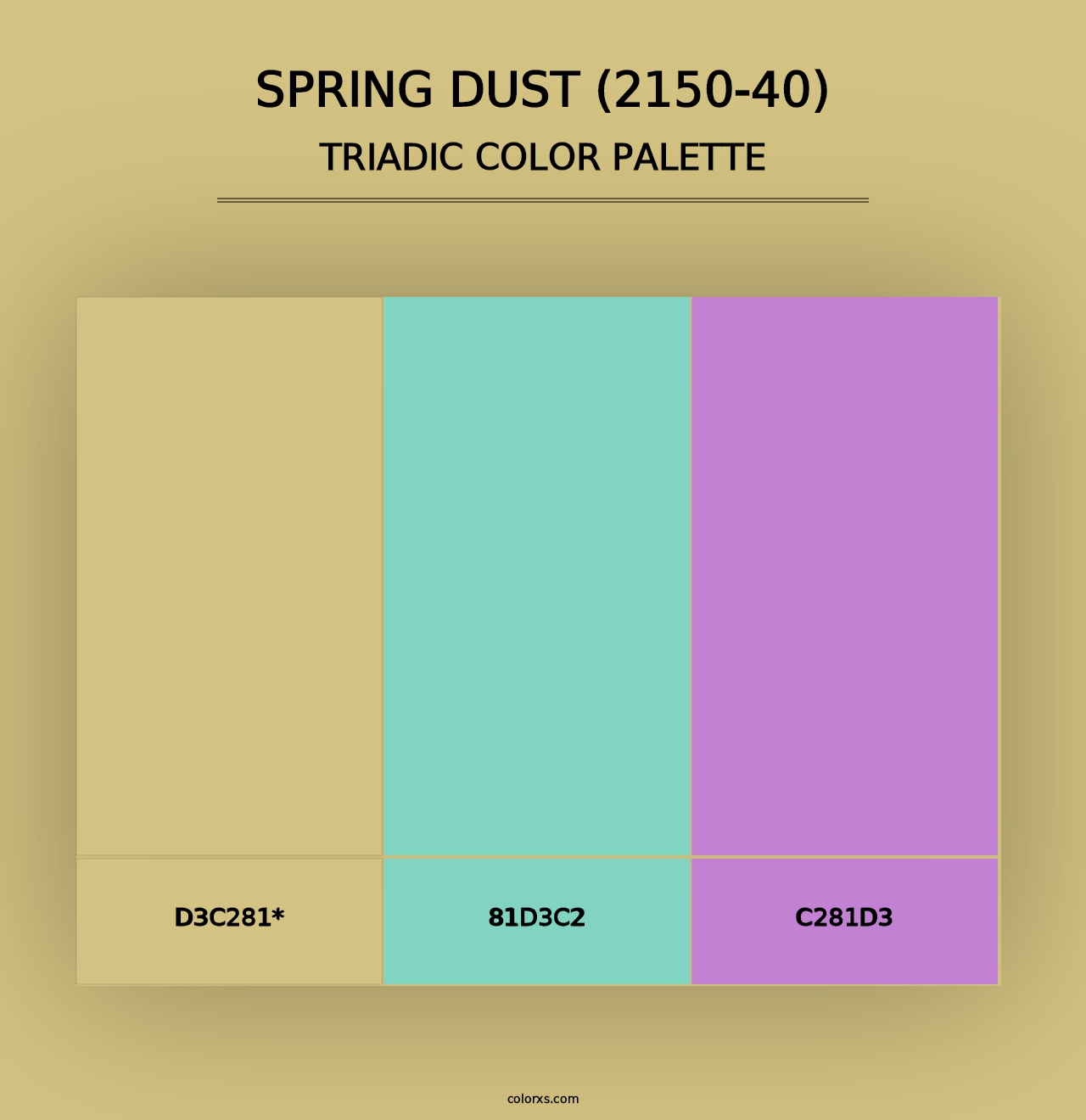 Spring Dust (2150-40) - Triadic Color Palette