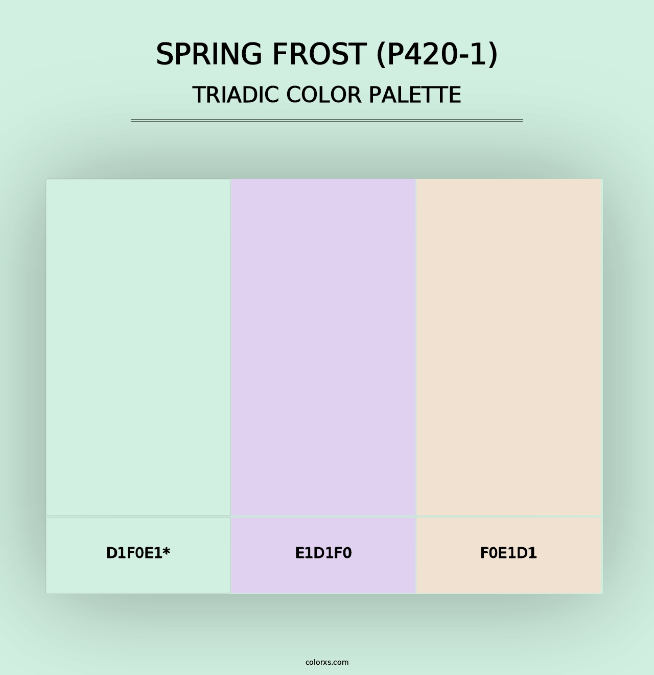 Spring Frost (P420-1) - Triadic Color Palette