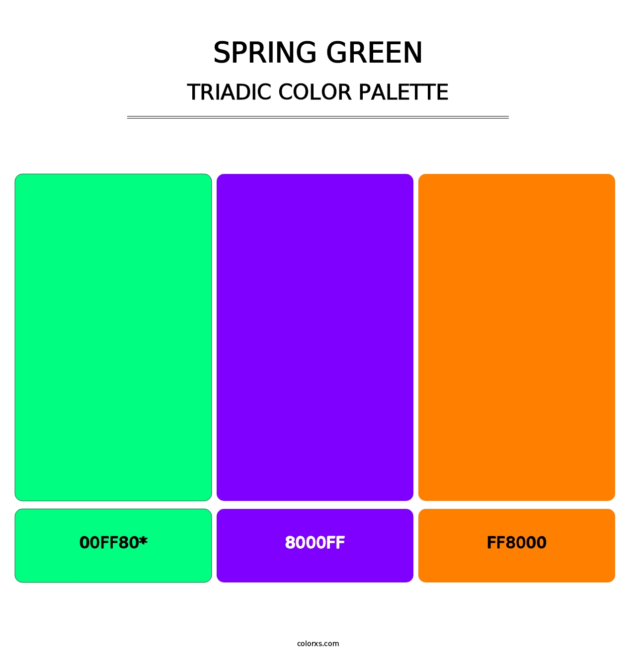 Spring Green - Triadic Color Palette