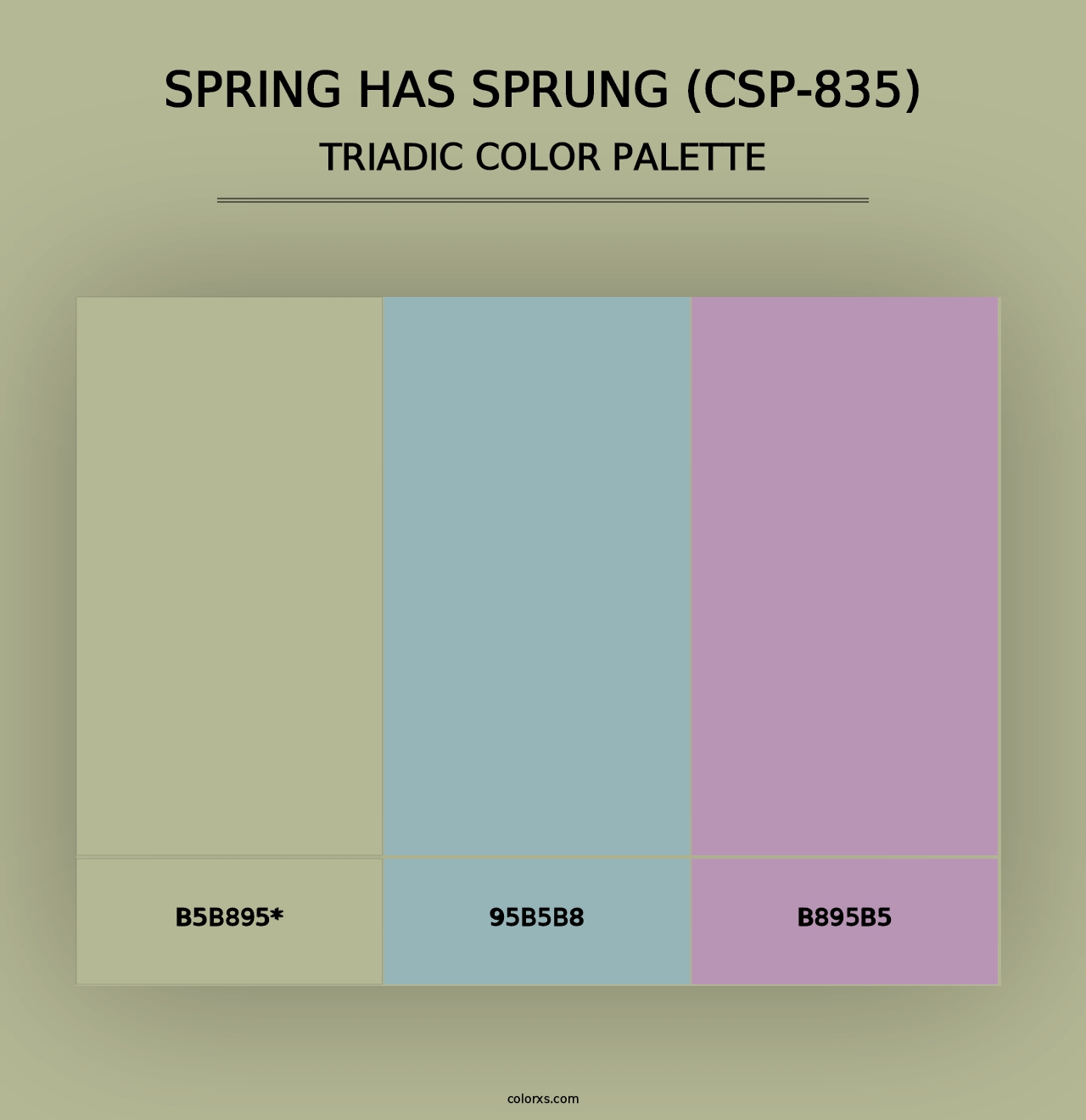 Spring has Sprung (CSP-835) - Triadic Color Palette