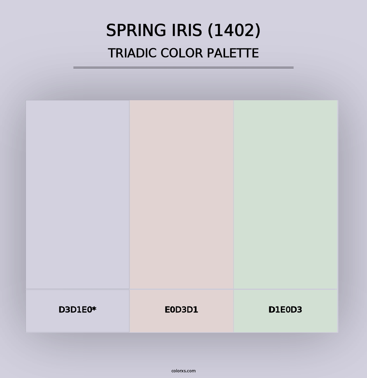 Spring Iris (1402) - Triadic Color Palette