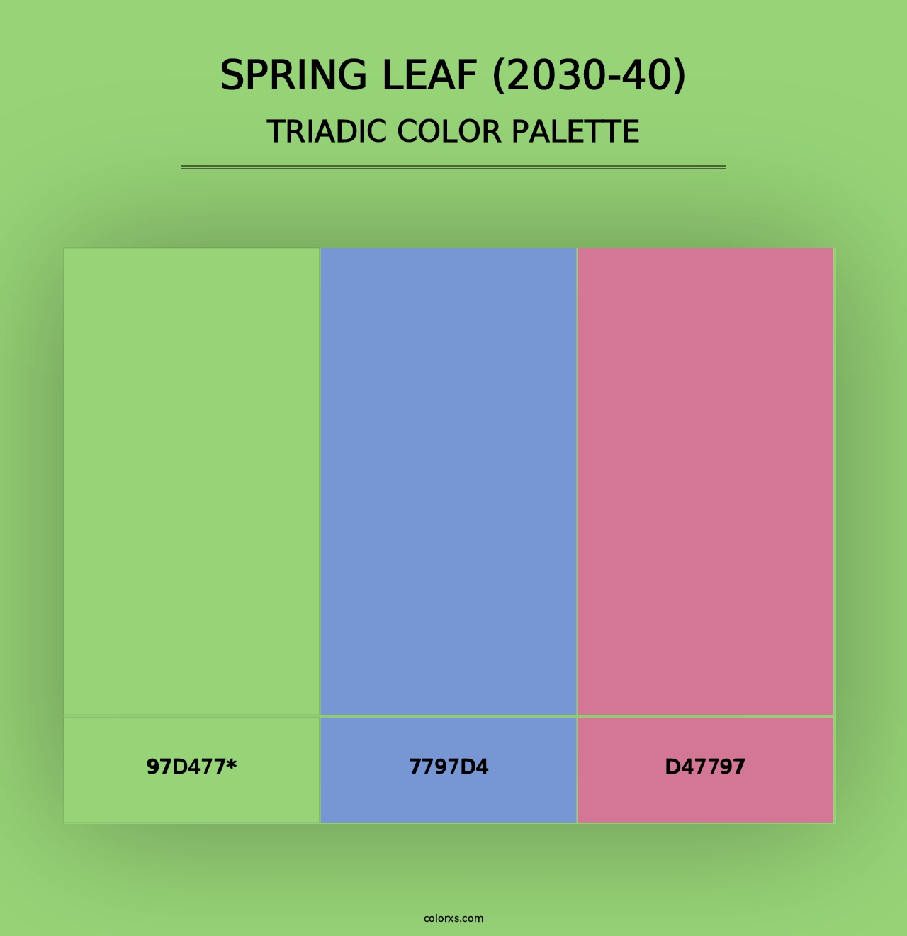 Spring Leaf (2030-40) - Triadic Color Palette