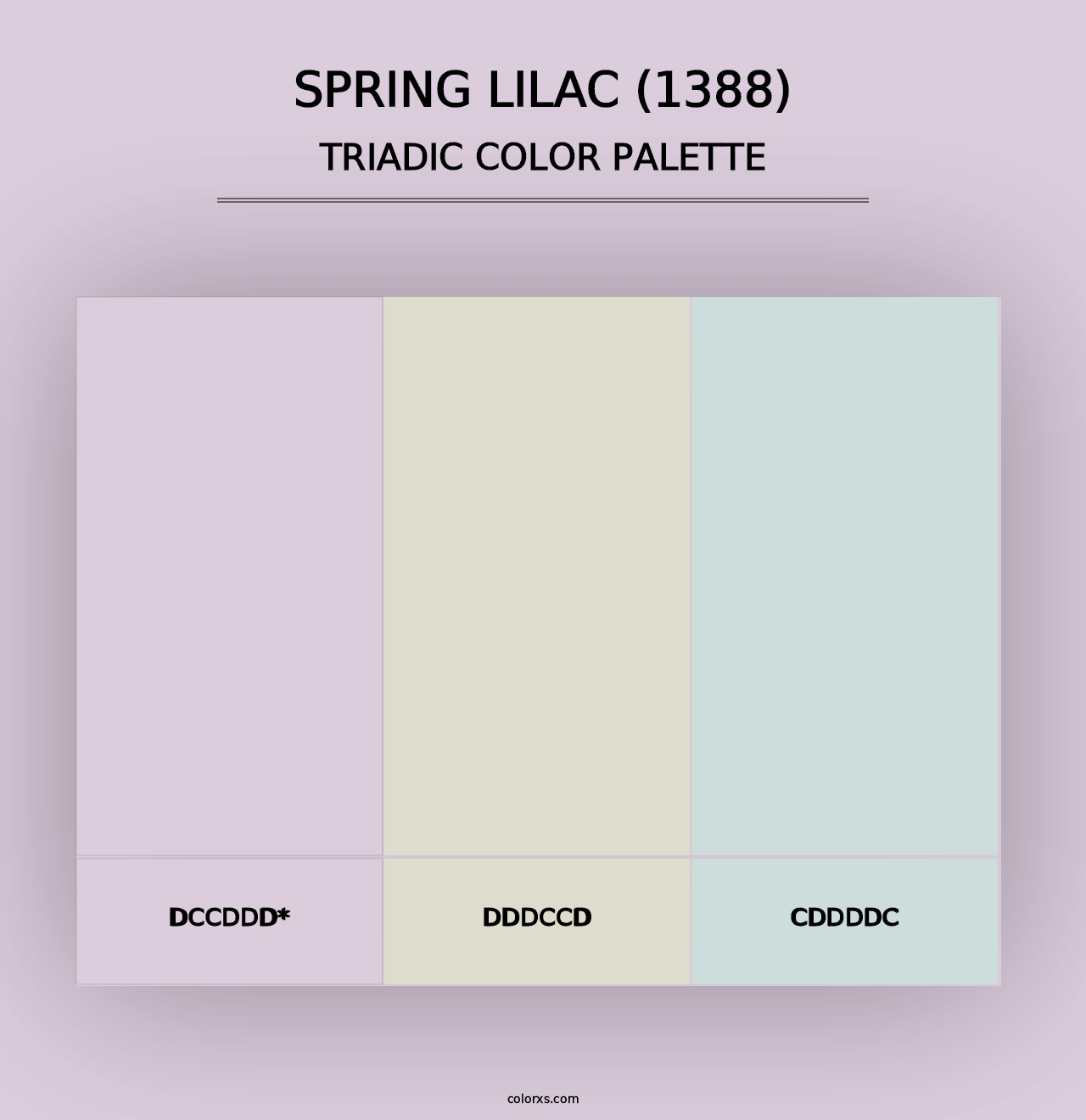 Spring Lilac (1388) - Triadic Color Palette