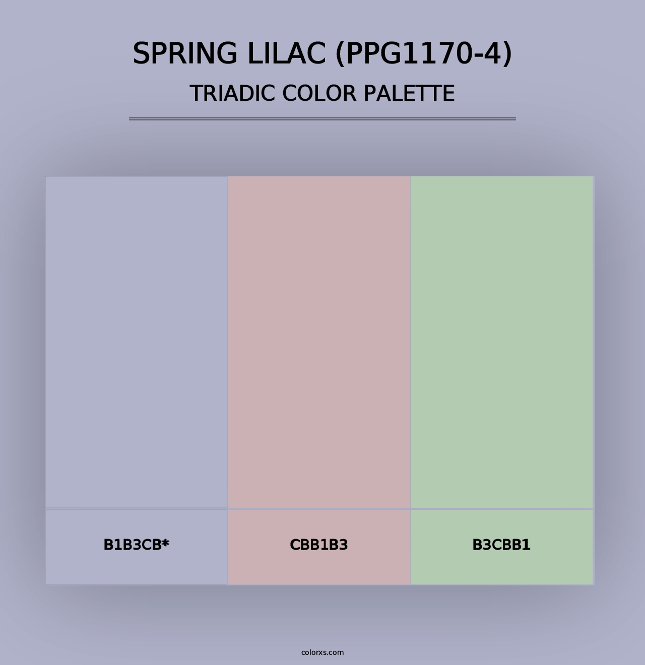 Spring Lilac (PPG1170-4) - Triadic Color Palette